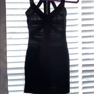 Black strap dress